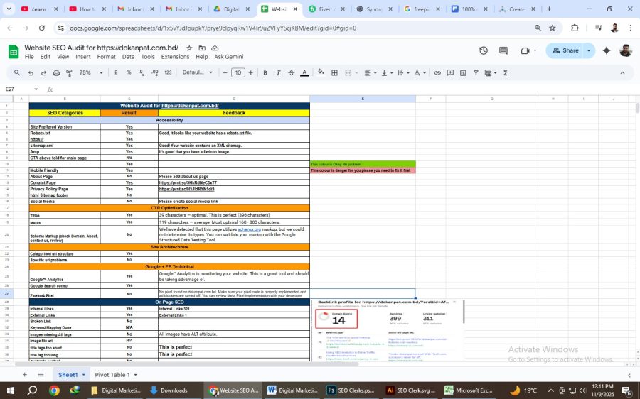 I will provide website SEO audit and Technical SEO analysis with professional skill