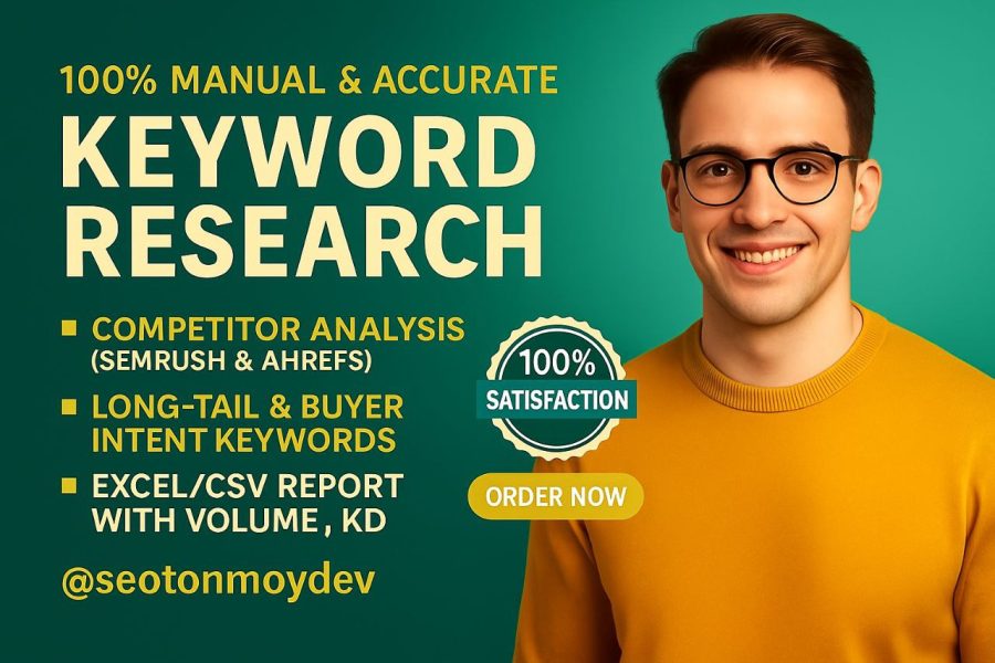In-Depth Keyword Research, Competitor Analysis & SEO Keyword Strategy for your business