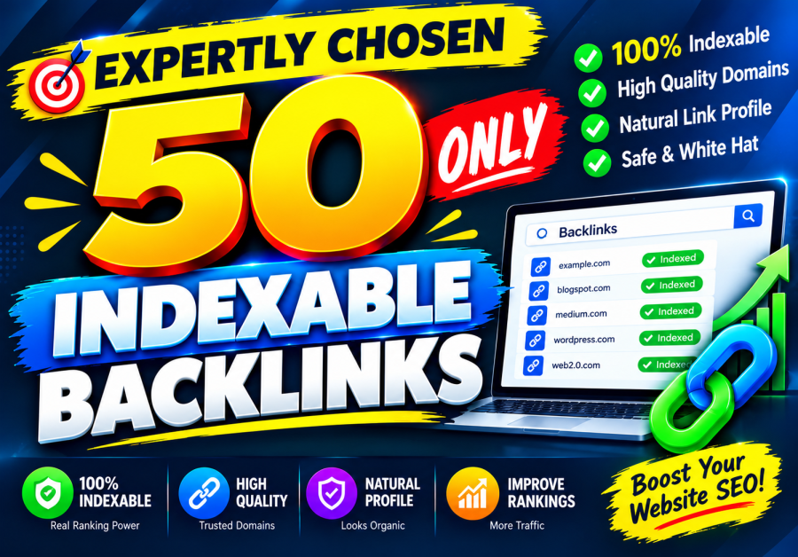 Expertly Chosen 50 Only Indexable Backlinks Ready to Rank Your SEO