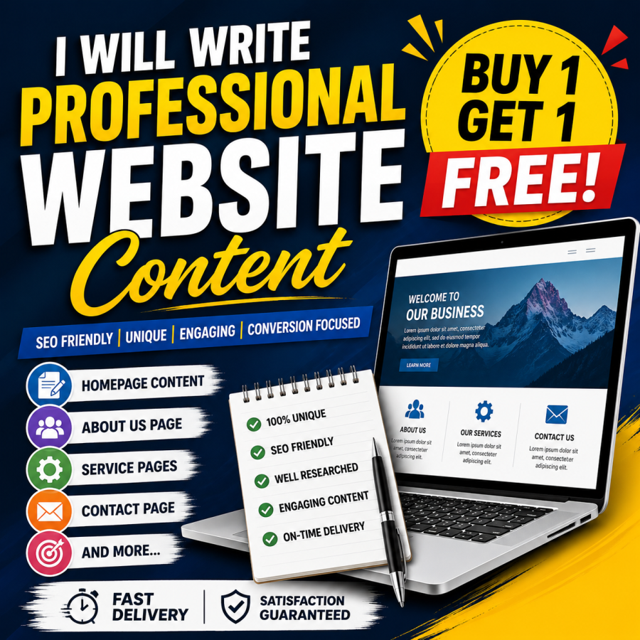 I Will Write Professional SEO Friendly Website Content