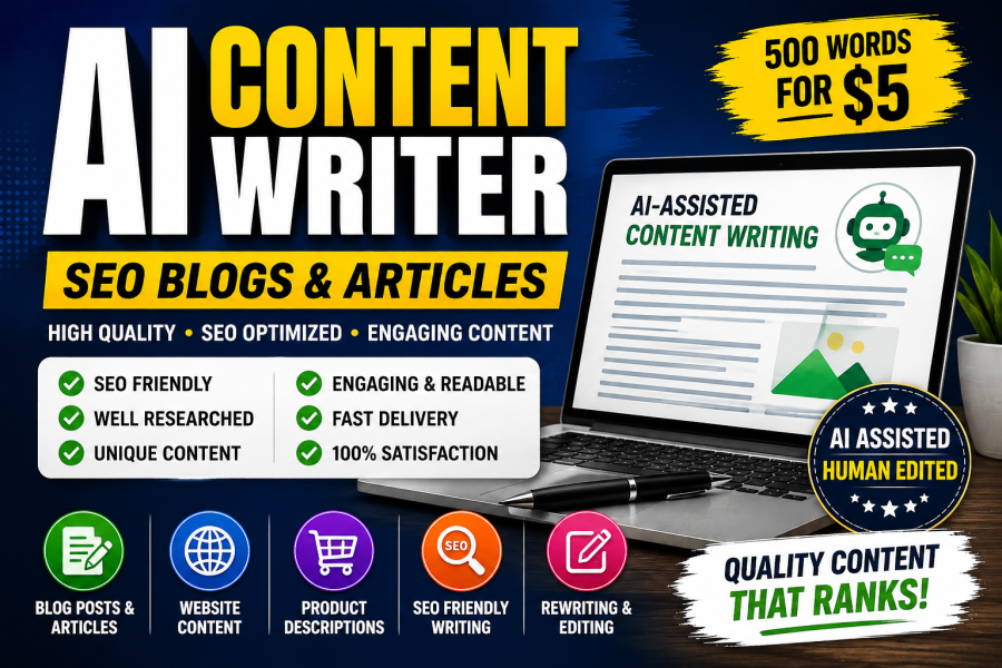 I Will Write SEO Optimized Articles and Website Content