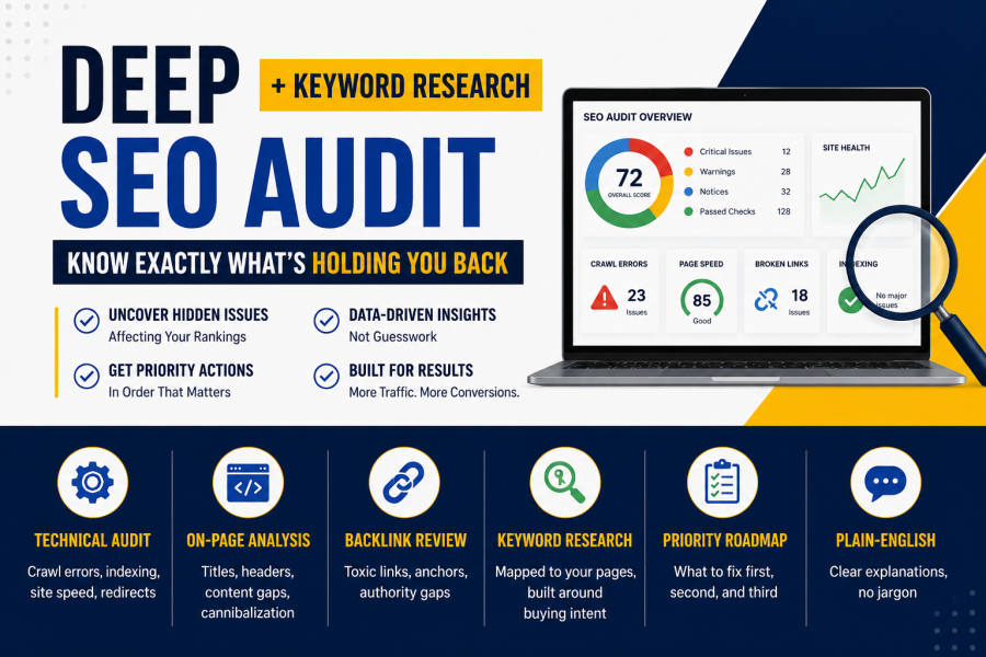 Advanced SEO Audit + Keyword Strategy Blueprint (Action-Based Report)