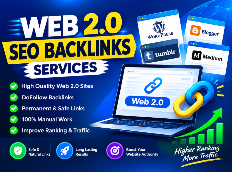 High DA Web 2.0 SEO Backlinks with DoFollow & Indexed