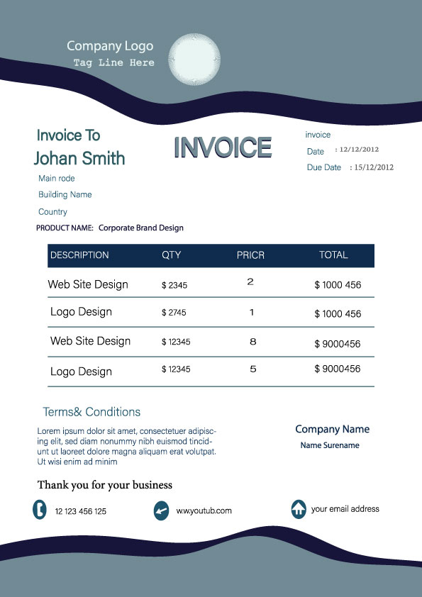  I Will Create Modern Invoice Design for Any Type of Business