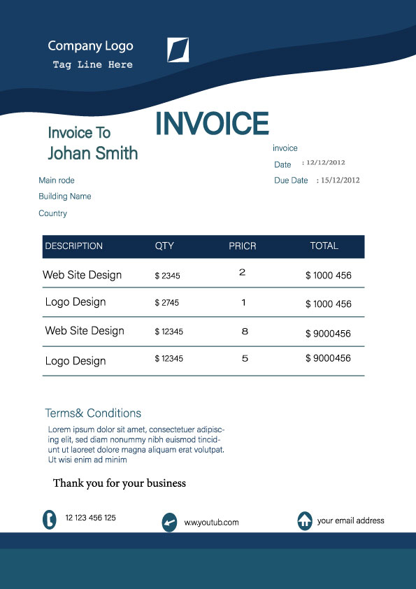  I Will Create Modern Invoice Design for Any Type of Business