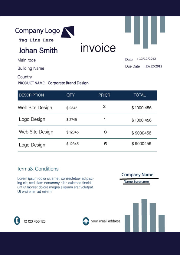  I Will Create Modern Invoice Design for Any Type of Business