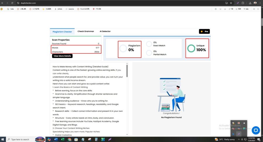 1000&times;2 words of high-quality, SEO optimized, human-written content for your blog