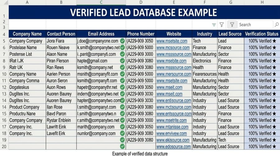 I will do targeted B2B lead generation and verified email list building