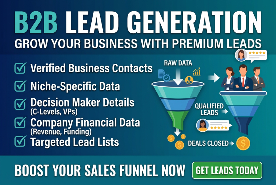 I will provide targeted B2B lead generation and verified email list building