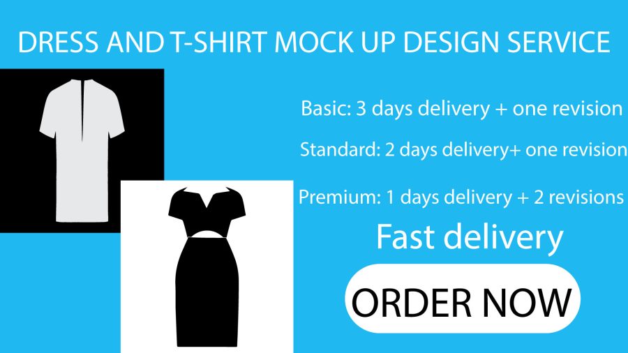Professional T-Shirt and Dress Mockup Design for Branding