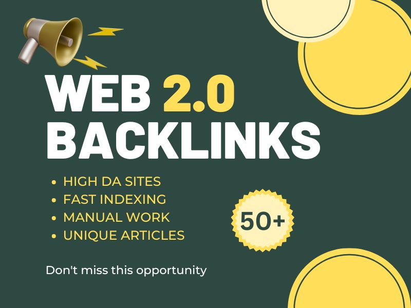 Rank Faster with High DA Web 2.0 Backlinks, 100% Manual &amp; Unique Content