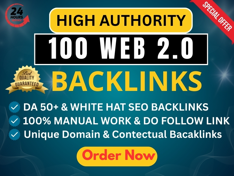 Stuck on Google Page 2? Get 20-100 High DA Manual Web 2.0 Backlinks Safely