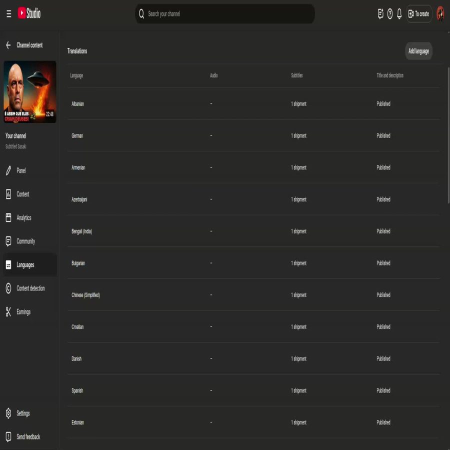 I will subtitle your YouTube video into 40 languages