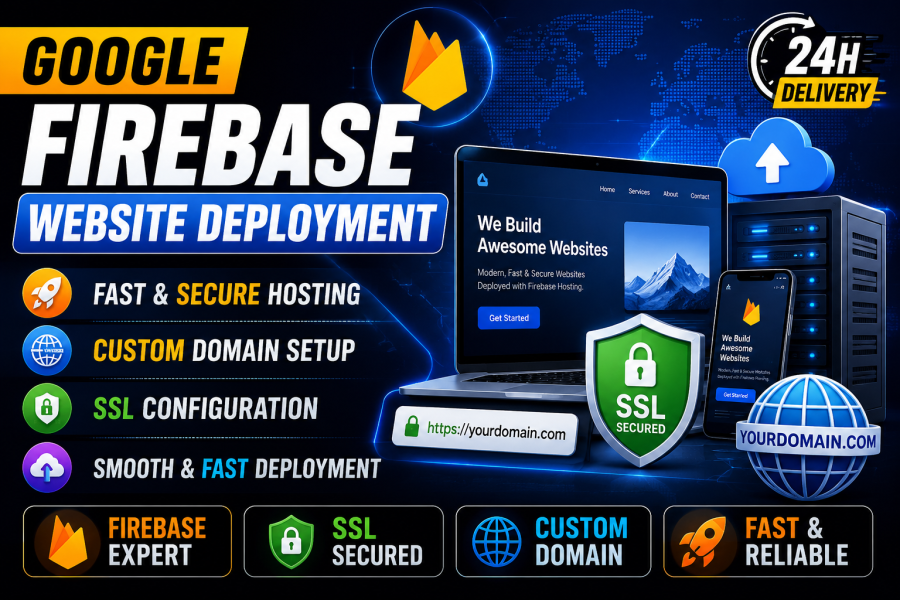 I Will Deploy Your Landing Page, Website, or Bank Pages on Google Firebase Hosting