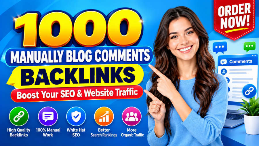 Get 1000 Manually Blog Comments Backlinks for Boost your SEO & Website Traffic