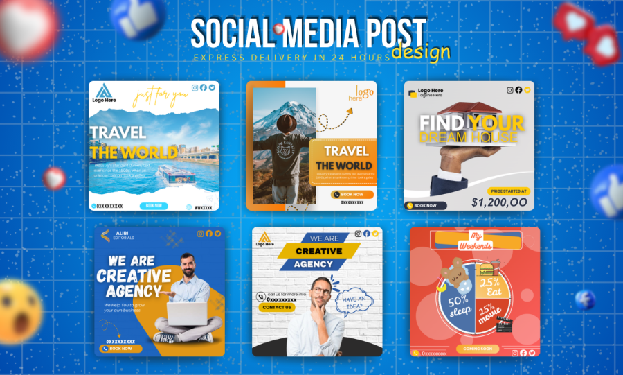 Design 8 Premium Ad Creatives for Instagram & Brands and custom canva templates