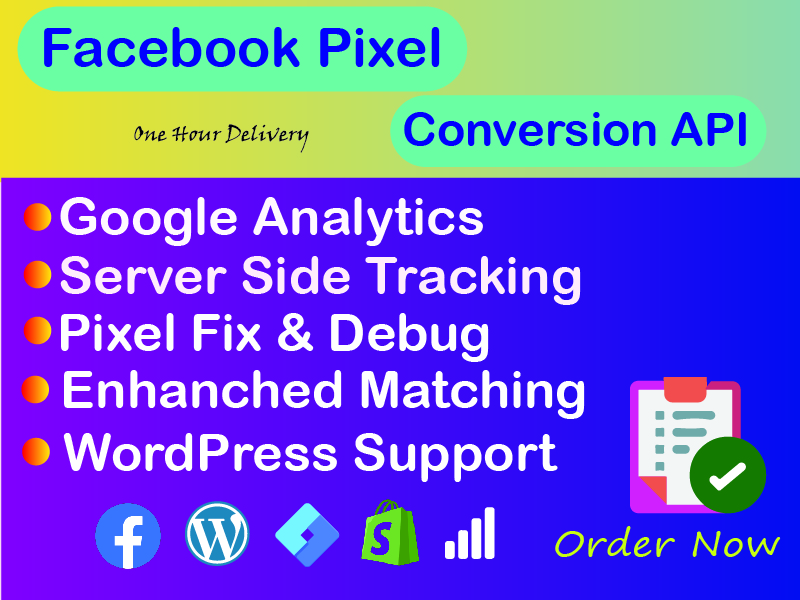 I will set up Facebook Pixel Conversion API, GA4 and Server-Side Tracking via GTM (14.5 Fixed)