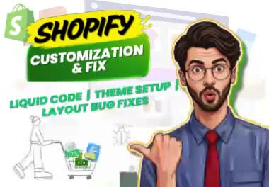 I will fix shopify bugs, customize theme layout, and liquid code issues