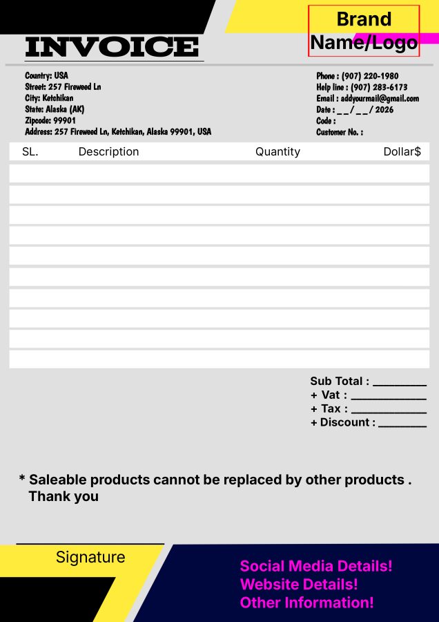 I Will Design Professional Invoice, Business Card & Editable Templates in Word, Excel & PDF
