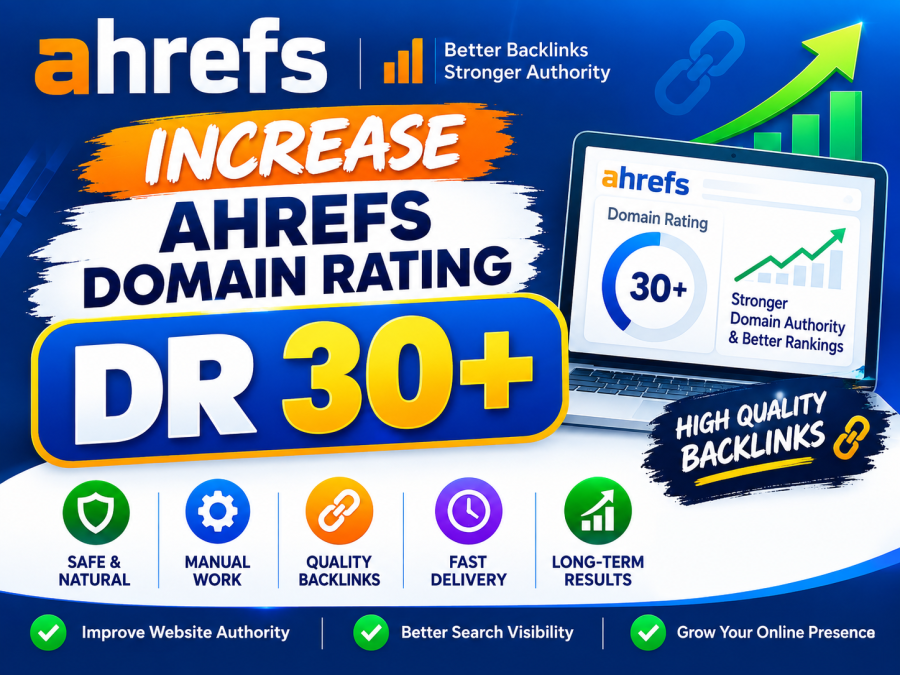 Increase Ahrefs DR 30+ of your website by high quality backlinks