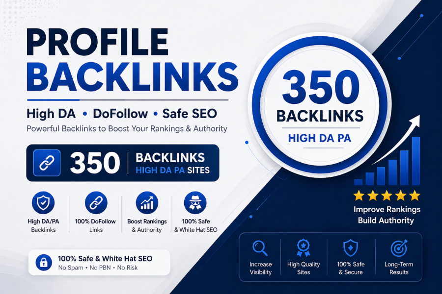 I will build high DA PA dofollow profile backlinks for website SEO