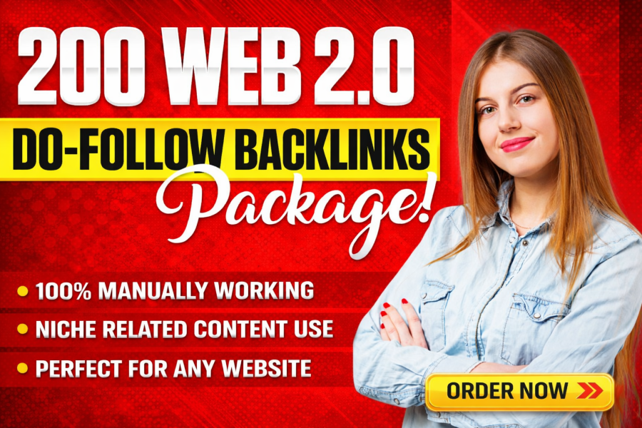 Get 200 Web 2.0 Blog Post Dofollow Article Backlinks To Rank Your Website