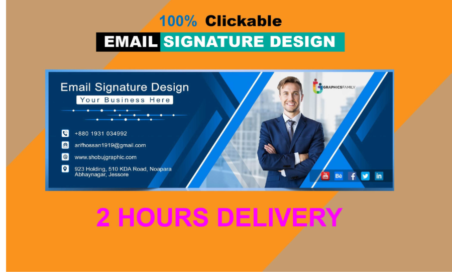 I will create HTML email signature, clickable email signatures