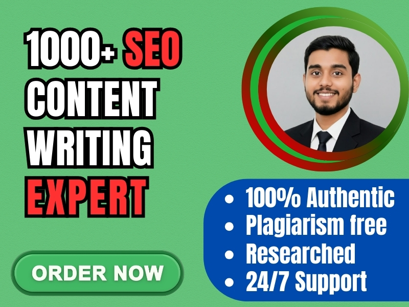 I will provide 1000 plus words of high quality SEO content writing and blog posts.