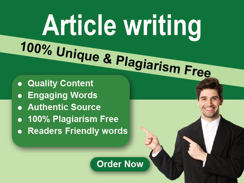  I can manually write high quality 500/1000+ words unique article or blog post about anything