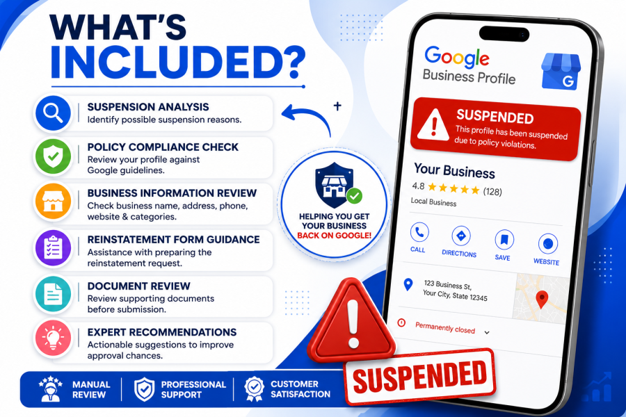 I will help recover your suspended Google Business Profile