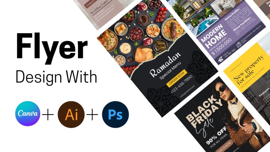 i will design flyer, poster, banner, media post and ebook in canva