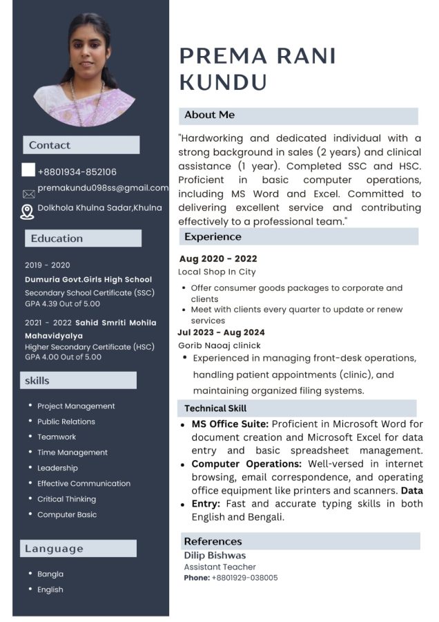 professional CV resume and creative business card for you.