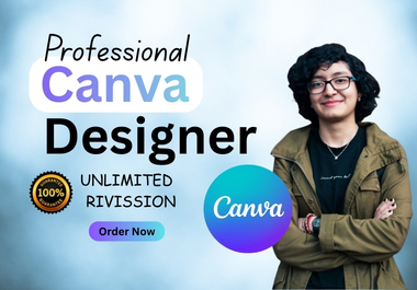 I will be your professional Canva designer