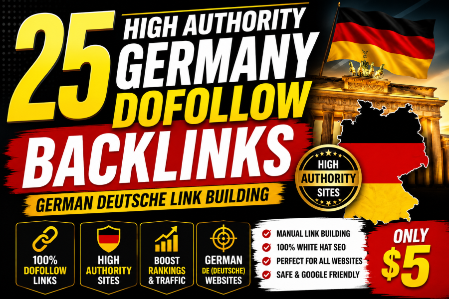25 High Authority Germany Dofollow Backlinks German DE SEO Link Building