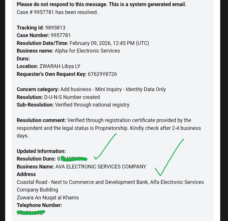 D-U-N-S Number Registration Service Official
