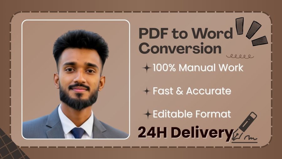 I will do professional PDF to Word conversion, editable and accurate