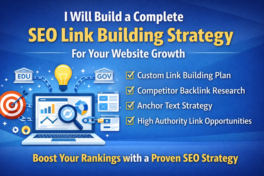 I will build a complete SEO link building strategy for your website