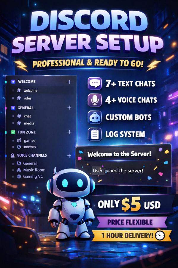 I WIll Make A Ready To Go Discord Server