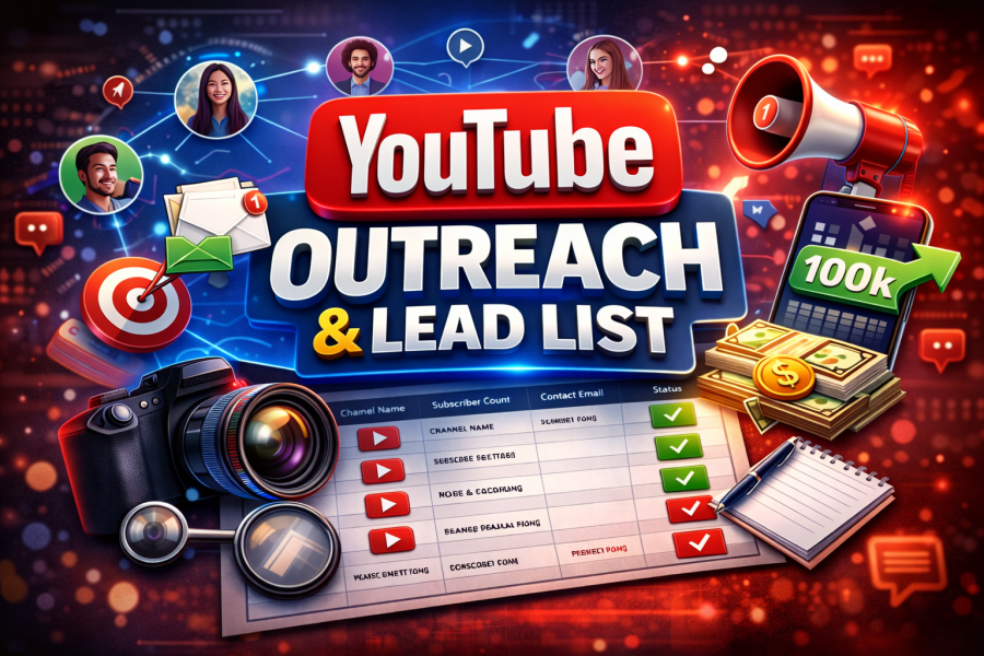 I Will Find Targeted YouTubers & Do Outreach with Verified Emails