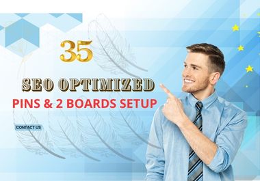  I will Create SEO Optimize 35 pins and 2 boards as a post design