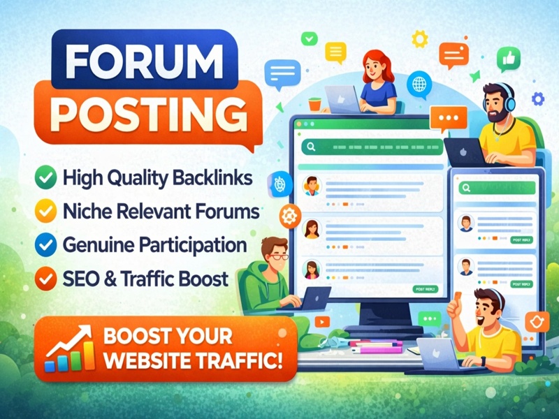 I will provide powerful 70 forum posting backlinks manually for better SEO ranking