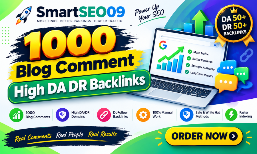 I Will Do 1000 Blog Comment High DA DR Domains Safe & White Method Faster Indexing 