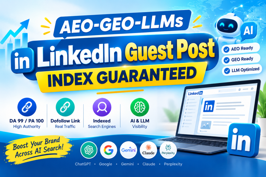 AEO Optimized LinkedIn Article Post Index Guaranteed