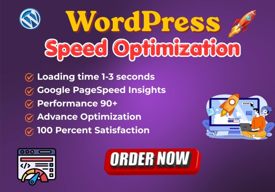 I Will Optimize WordPress Website Speed for 90+ PageSpeed & Faster Load Time