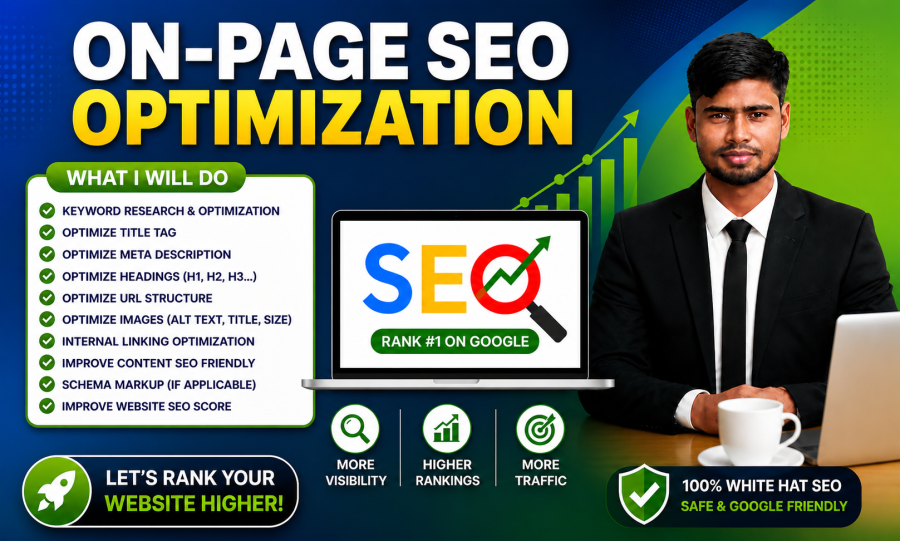 I will do on page SEO optimization to boost ranking and traffic