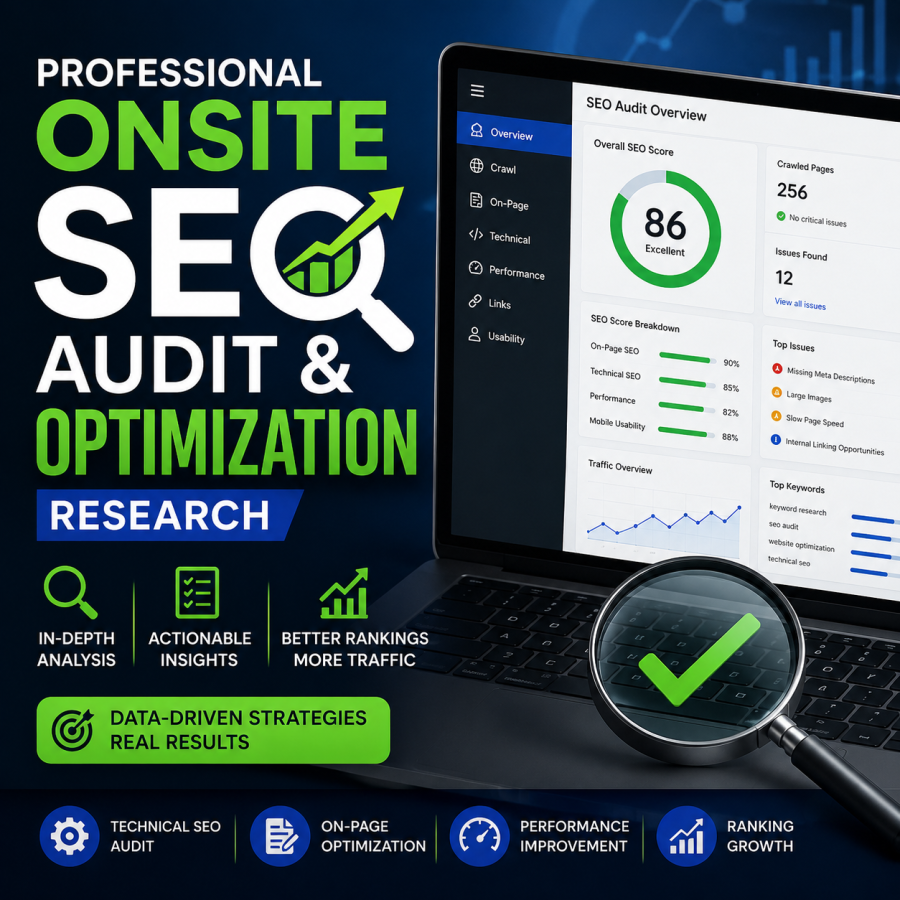 Professional Onsite SEO Audit & Optimization Research