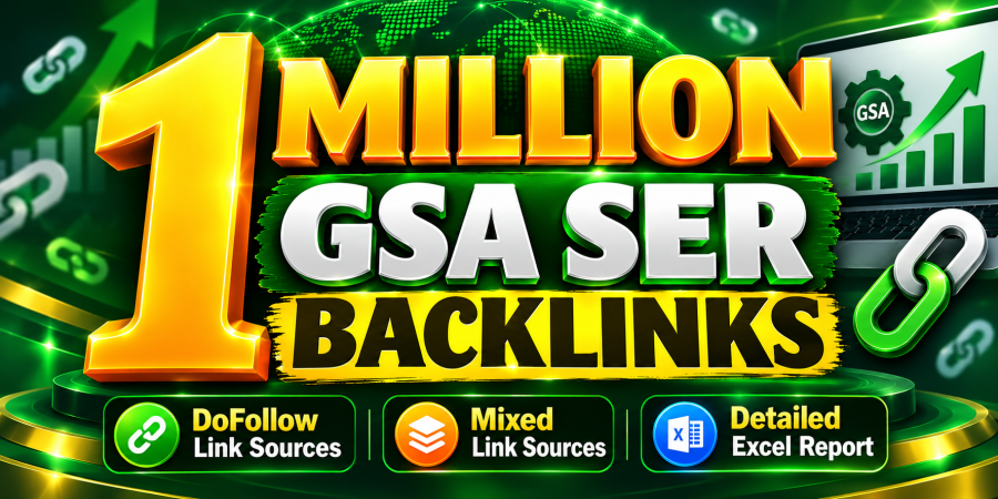 I Will Provide 1 Million High-Authority GSA SER Backlinks for Massive SEO Link Building