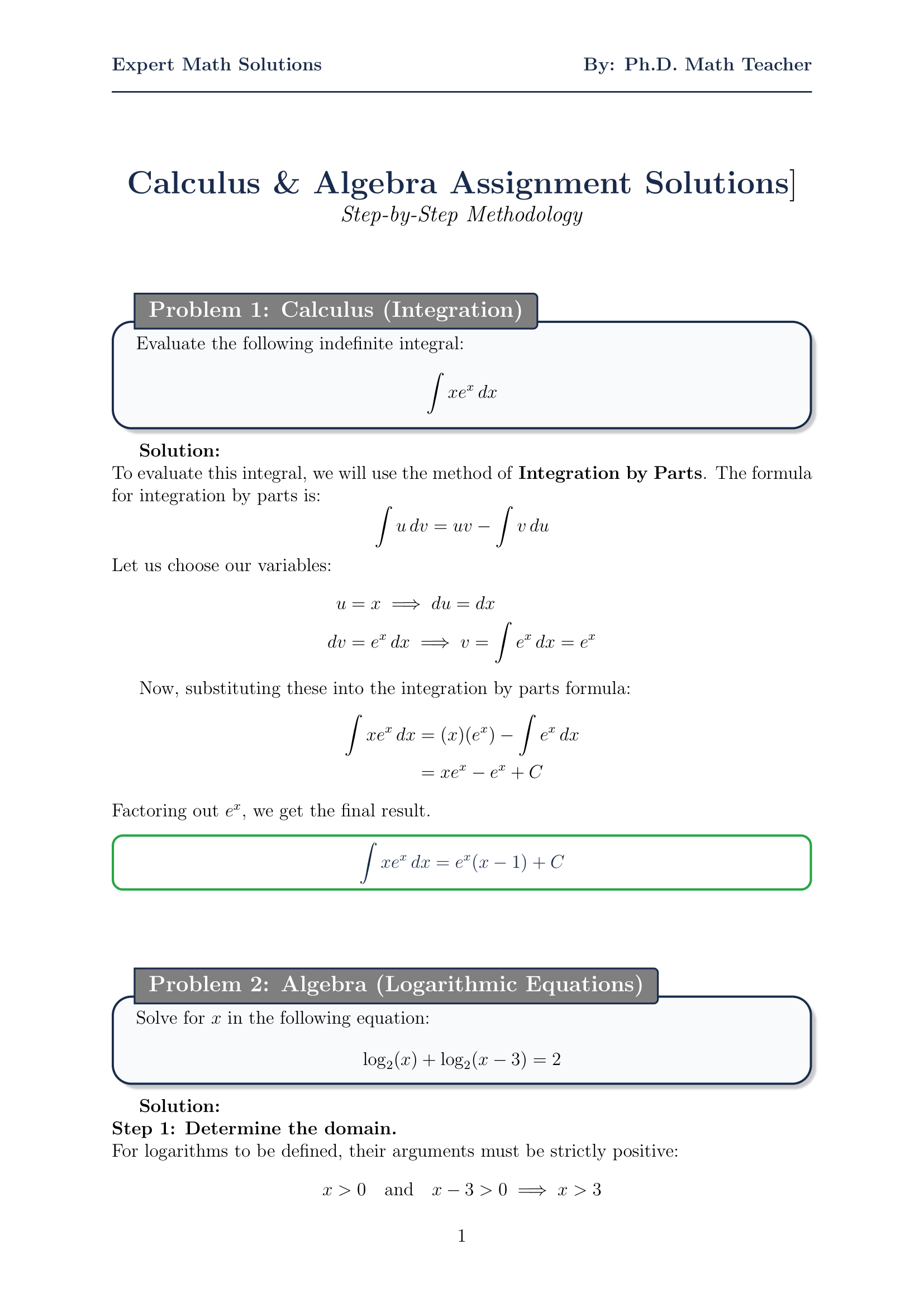 I will be your expert math tutor and help you solve assignments step-by-step
