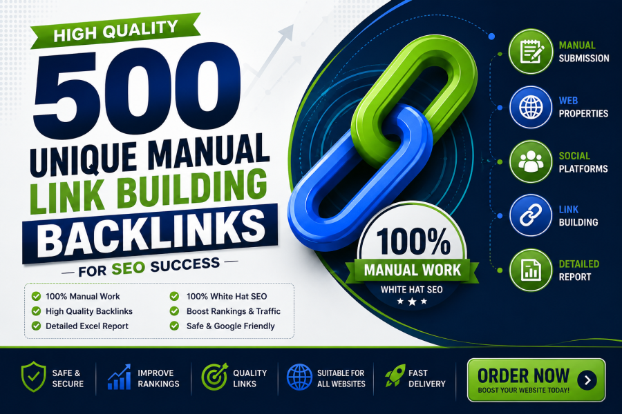 I Will Create 500 Unique Manual Link Building Backlinks for SEO