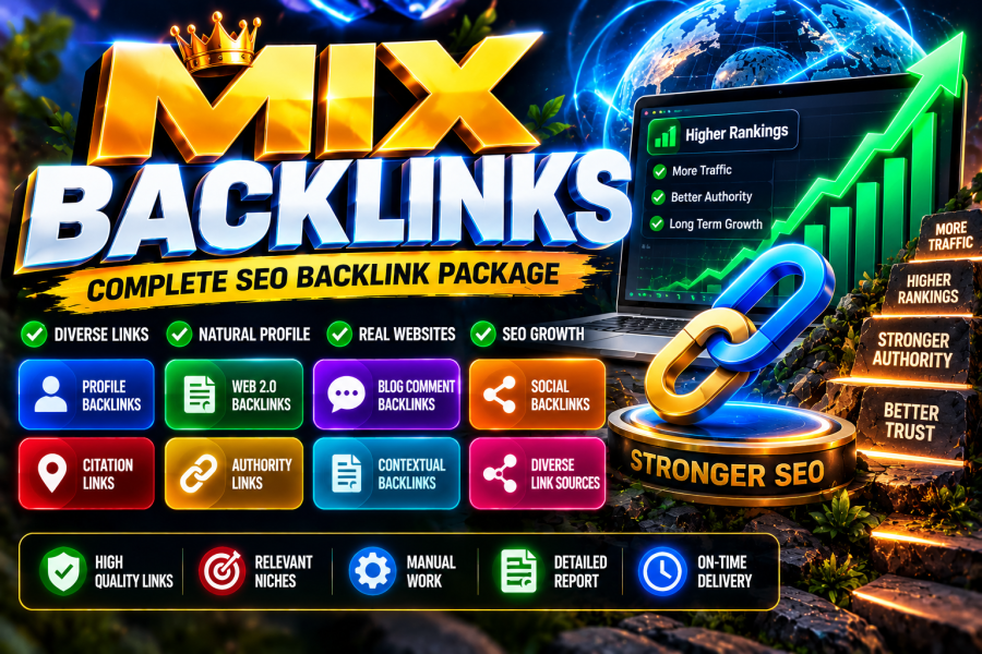 500 Authority Mix Backlinks from Multiple High Quality Sources